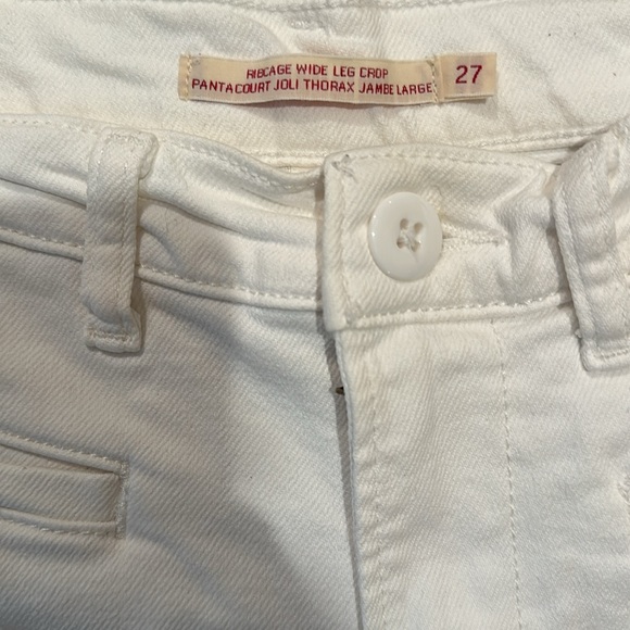 LEVI'S Ribcage Wide Leg Crop - White - Picture 5 of 7